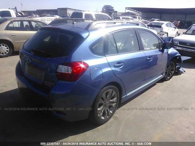 JF1GPAR64E8317835 - 2014 SUBARU IMPREZA SPORT LIMITED BLUE photo 4