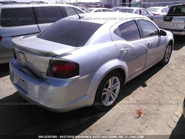 1B3BD1FG1BN584732 - 2011 DODGE AVENGER MAINSTREET SILVER photo 4