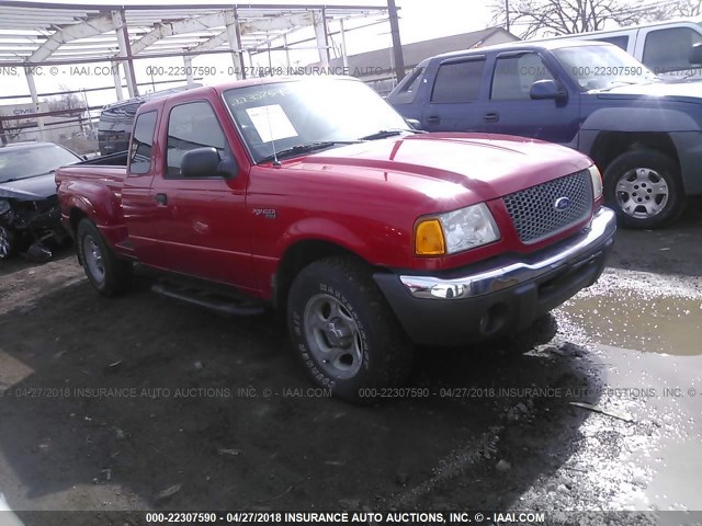 1FTZR15E22PA73453 - 2002 FORD RANGER SUPER CAB RED photo 1