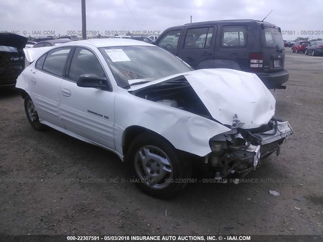 1G2NE52T11M615344 - 2001 PONTIAC GRAND AM SE WHITE photo 1