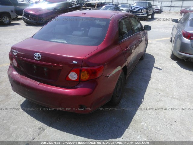 1NXBU4EE2AZ307894 - 2010 TOYOTA COROLLA S/LE/XLE RED photo 4