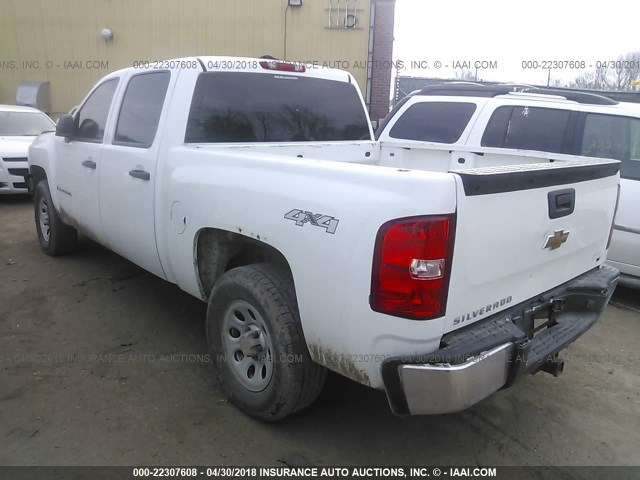 2GCEK13C471604094 - 2007 CHEVROLET SILVERADO K1500 CREW CAB WHITE photo 3