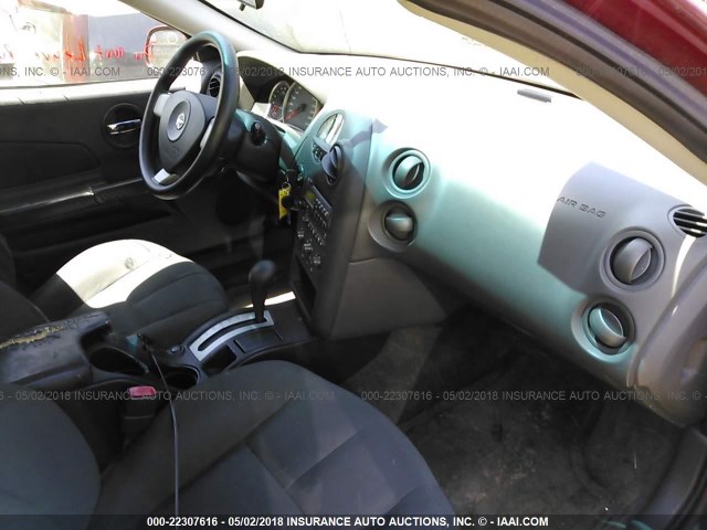 2G2WP522851339218 - 2005 PONTIAC GRAND PRIX RED photo 5