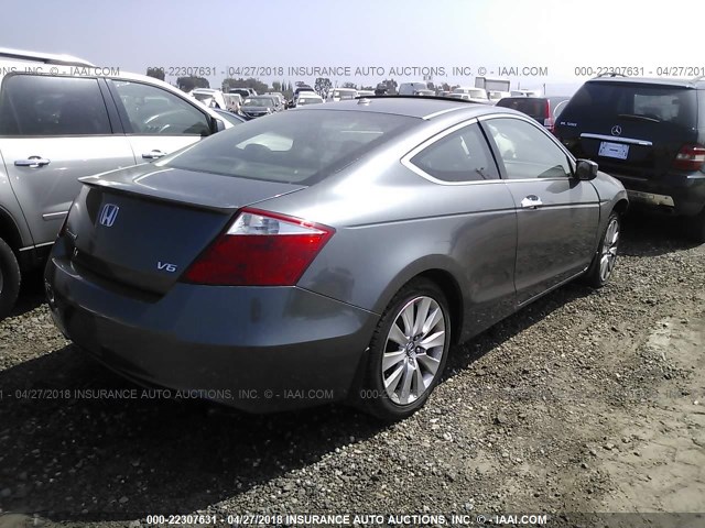 1HGCS22848A010379 - 2008 HONDA ACCORD EXL GRAY photo 4