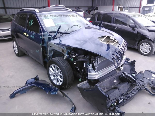 1C4PJLCB3JD566559 - 2018 JEEP CHEROKEE LATITUDE Mavi foto 1