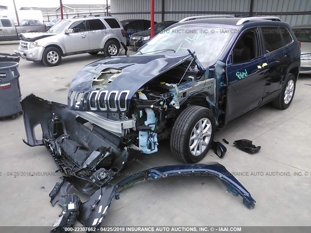 1C4PJLCB3JD566559 - 2018 JEEP CHEROKEE LATITUDE BLUE photo 2