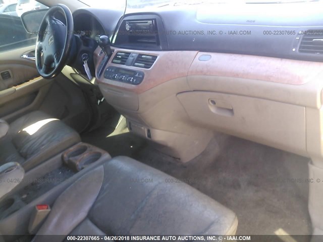 5FNRL38865B002757 - 2005 HONDA ODYSSEY TOURING ORANGE photo 5