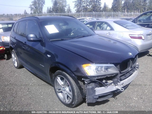 5UXWX7C53CL737491 - 2012 BMW X3 XDRIVE35I BLACK photo 1