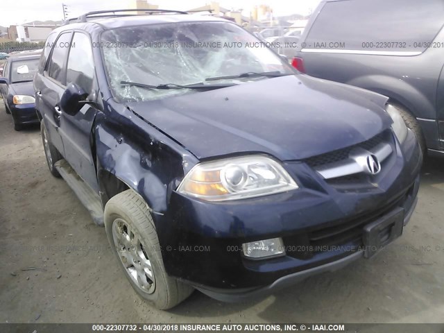 2HNYD18864H517032 - 2004 ACURA MDX TOURING BLUE photo 6