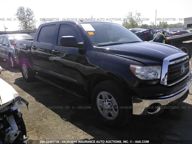 5TFEM5F12DX058423 - 2013 TOYOTA TUNDRA CREWMAX SR5 BLACK photo 1