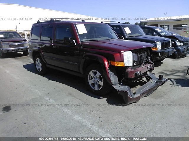 1J8HH48P17C679265 - 2007 JEEP COMMANDER BURGUNDY photo 1