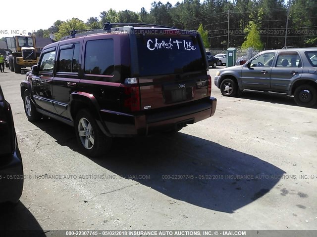 1J8HH48P17C679265 - 2007 JEEP COMMANDER BURGUNDY photo 3