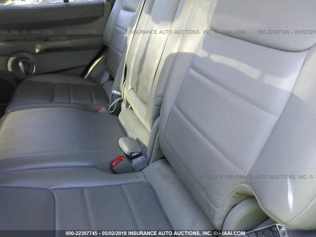 1J8HH48P17C679265 - 2007 JEEP COMMANDER BURGUNDY photo 8