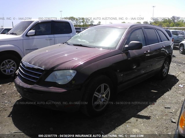 2A8GM68XX8R650133 - 2008 CHRYSLER PACIFICA TOURING MAROON photo 2