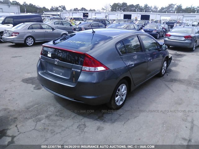 JHMZE2H79AS040684 - 2010 HONDA INSIGHT EX GRAY photo 4