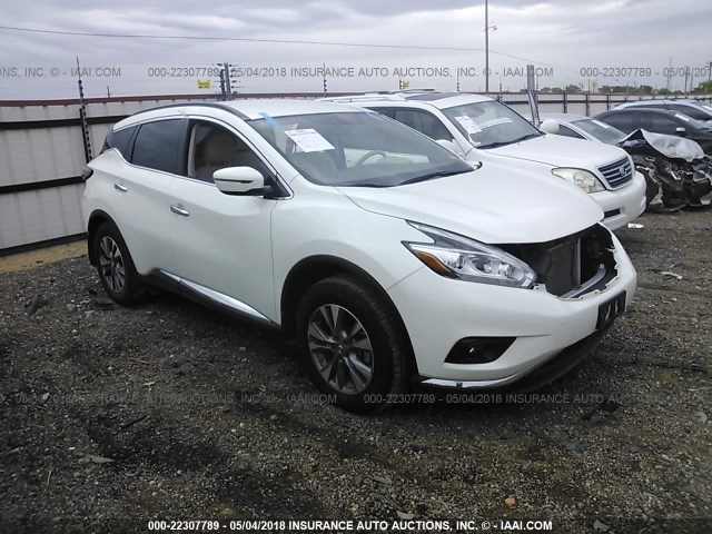 5N1AZ2MG7FN284408 - 2015 NISSAN MURANO S/SL/SV/PLATINUM WHITE photo 1