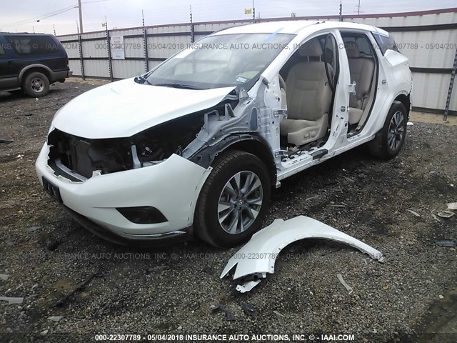 5N1AZ2MG7FN284408 - 2015 NISSAN MURANO S/SL/SV/PLATINUM WHITE photo 2