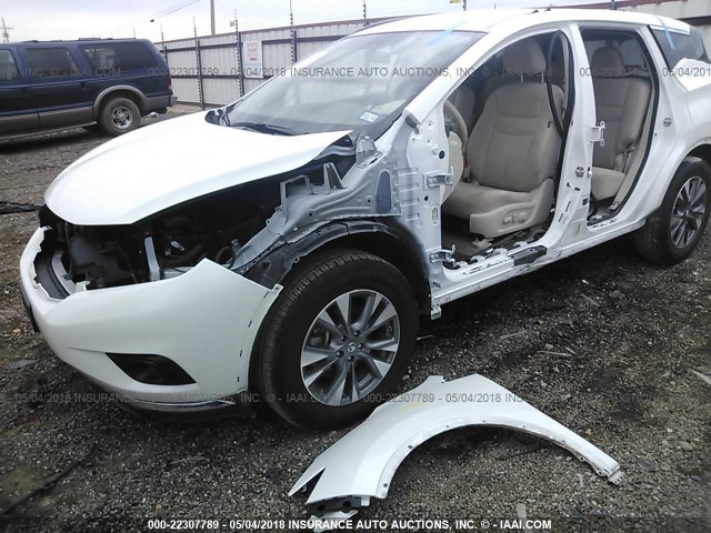 5N1AZ2MG7FN284408 - 2015 NISSAN MURANO S/SL/SV/PLATINUM WHITE photo 6