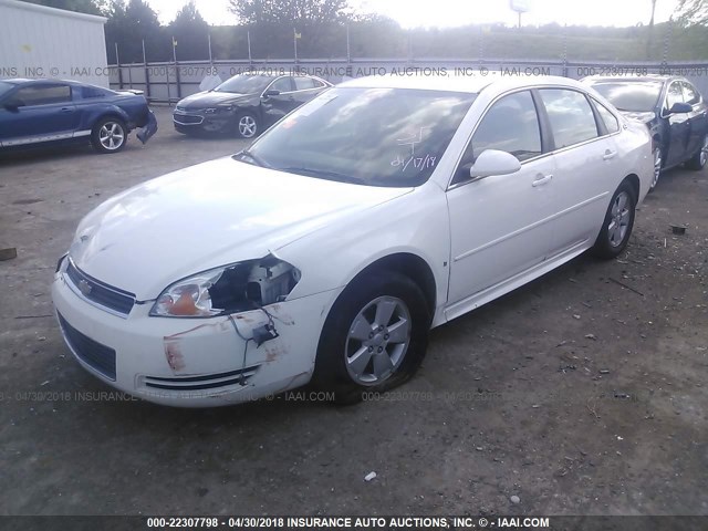 2G1WT57K891199914 - 2009 CHEVROLET IMPALA 1LT WHITE photo 2