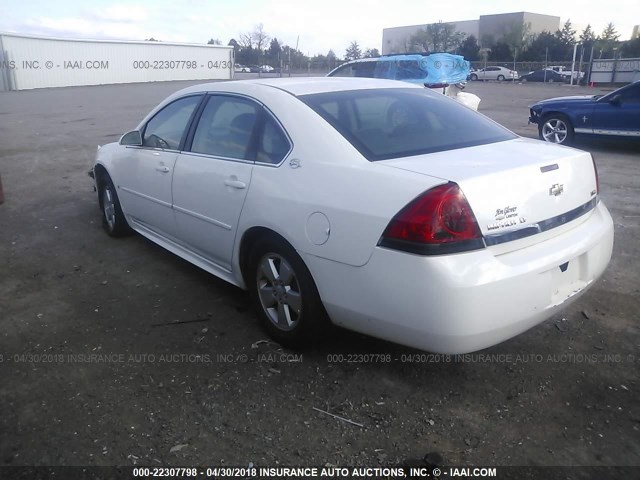 2G1WT57K891199914 - 2009 CHEVROLET IMPALA 1LT WHITE photo 3