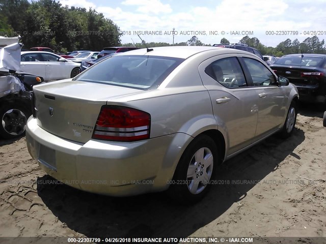 1B3CC4FB4AN155337 - 2010 DODGE AVENGER SXT GOLD photo 4