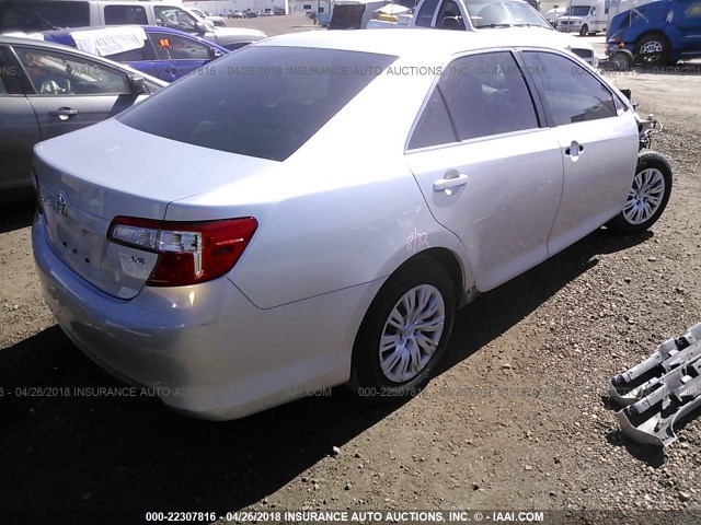 4T1BF1FK9CU134312 - 2012 TOYOTA CAMRY SE/LE/XLE SILVER photo 4