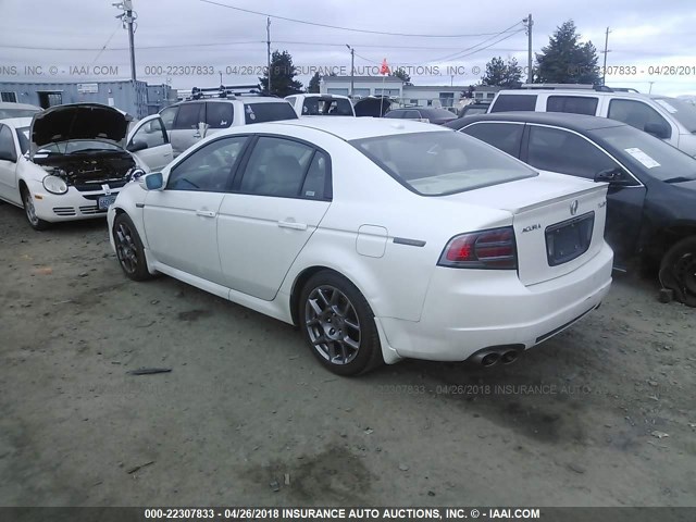 19UUA76578A021509 - 2008 ACURA TL TYPE S WHITE photo 3