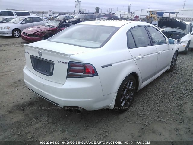 19UUA76578A021509 - 2008 ACURA TL TYPE S WHITE photo 4