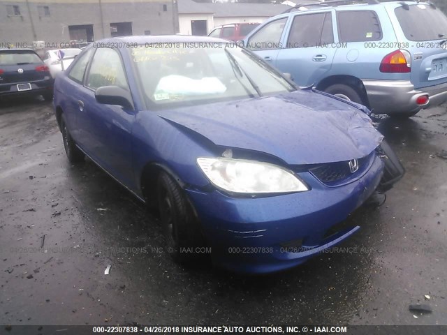 1HGEM22325L029195 - 2005 HONDA CIVIC DX VP BLUE photo 1