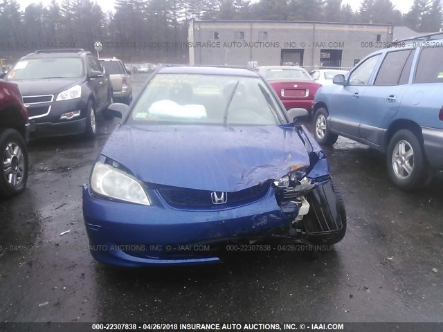 1HGEM22325L029195 - 2005 HONDA CIVIC DX VP 蓝色 照片 6