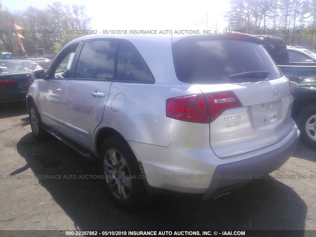 2HNYD28497H540778 - 2007 ACURA MDX TECHNOLOGY SILVER photo 3