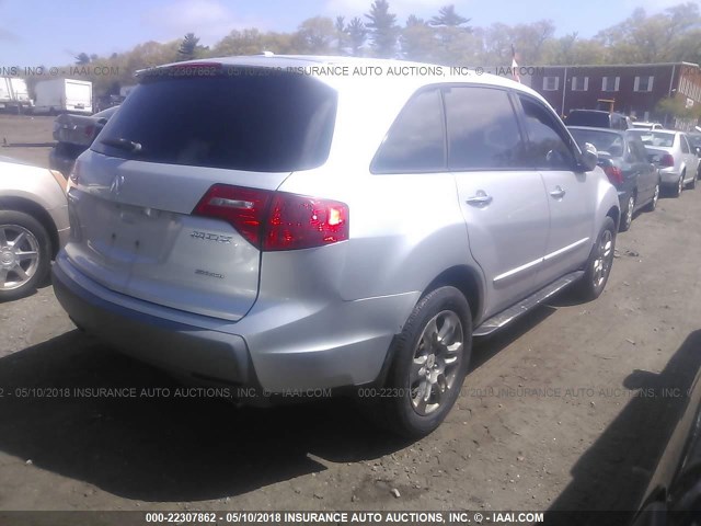 2HNYD28497H540778 - 2007 ACURA MDX TECHNOLOGY SILVER photo 4