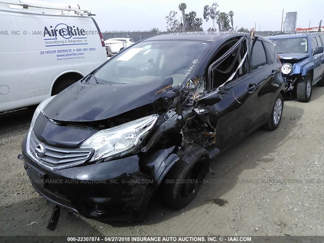 3N1CE2CP8EL427023 - 2014 NISSAN VERSA NOTE S/S PLUS/SV/SL BLACK photo 2