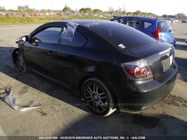 JTKDE167X90293554 - 2009 TOYOTA SCION TC BLACK photo 3