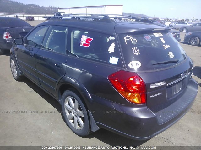 4S4BP62C077316669 - 2007 SUBARU LEGACY OUTBACK 2.5I LIMITED SILVER photo 3