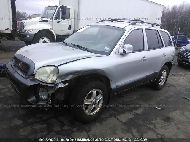 KM8SC73D32U300274 - 2002 HYUNDAI SANTA FE GLS/LX SILVER photo 2