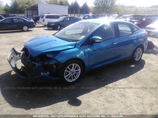 1FADP3F25FL207424 - 2015 FORD FOCUS SE BLUE photo 2