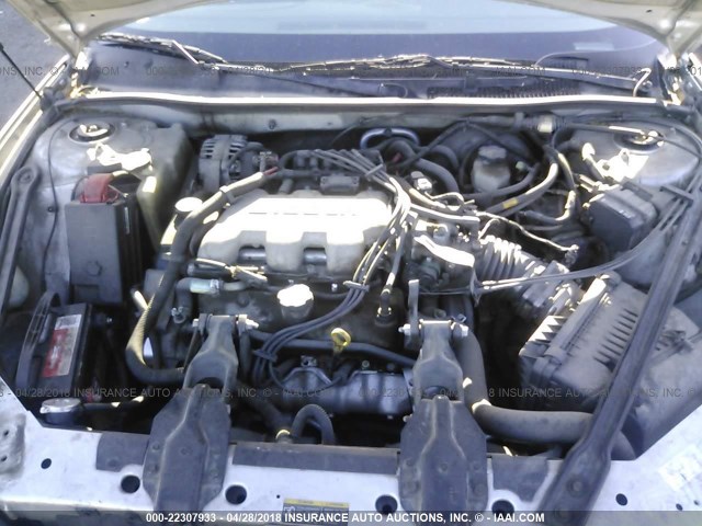 1G2WK52J32F112013 - 2002 PONTIAC GRAND PRIX SE GRAY photo 10