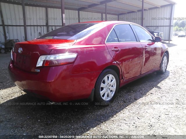 JTNBB46K973001865 - 2007 TOYOTA CAMRY NEW GENERAT HYBRID RED photo 4