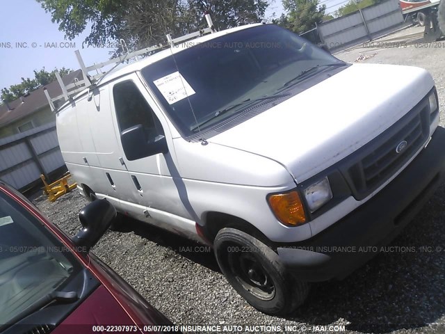 1FTRE14203HB01829 - 2003 FORD ECONOLINE E150 VAN WHITE photo 1