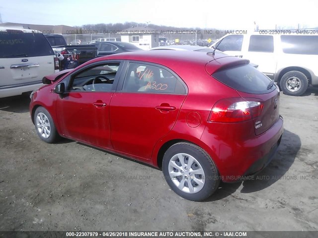 KNADM5A3XE6333657 - 2014 KIA RIO LX RED photo 3