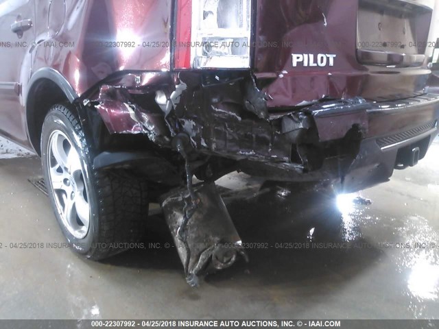 5FNYF4H77CB030614 - 2012 HONDA PILOT EXLN BURGUNDY photo 6