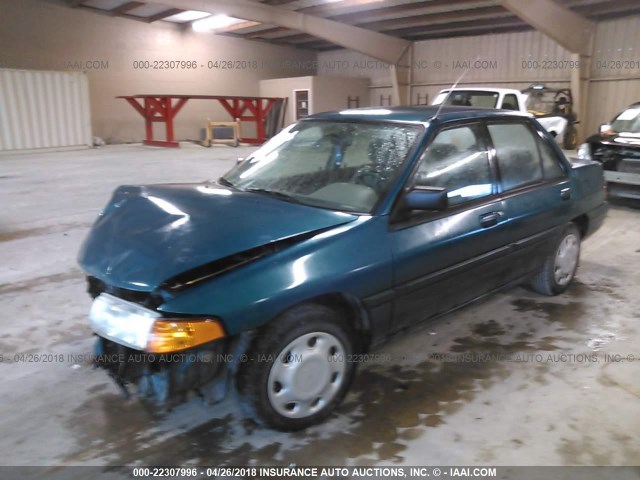 3FARP13J6RR152767 - 1994 FORD ESCORT LX/SPORT GREEN photo 2