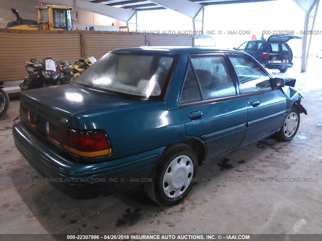 3FARP13J6RR152767 - 1994 FORD ESCORT LX/SPORT GREEN photo 4