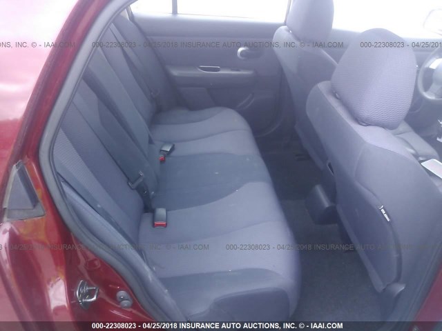 3N1BC11E28L450265 - 2008 NISSAN VERSA S/SL RED photo 8