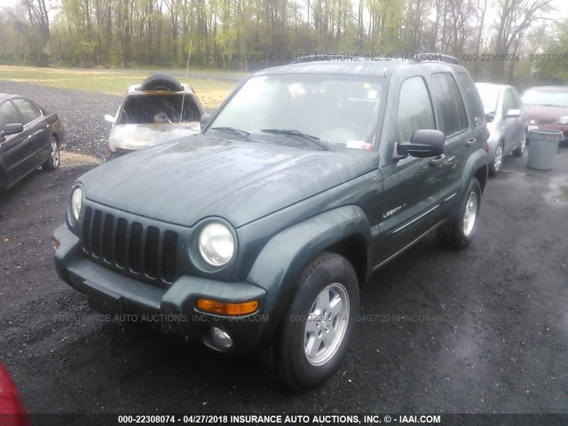 1J4GL58KX3W661250 - 2003 JEEP LIBERTY LIMITED GREEN photo 2