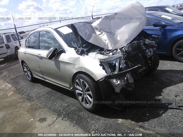 1HGCR2F56DA066958 - 2013 HONDA ACCORD SPORT TAN photo 1