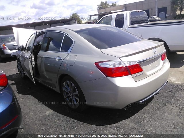 1HGCR2F56DA066958 - 2013 HONDA ACCORD SPORT TAN photo 3