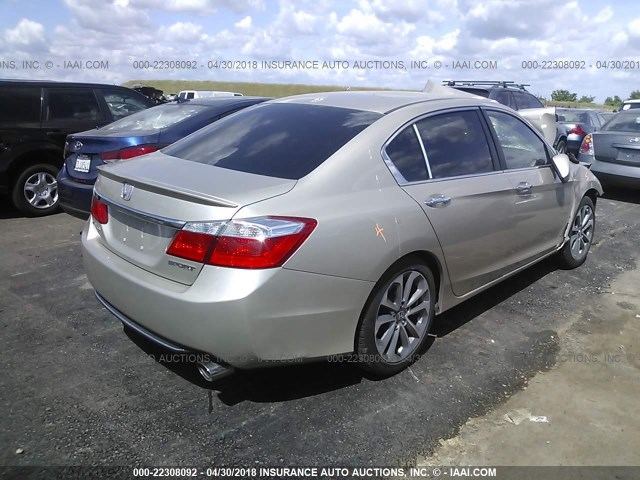 1HGCR2F56DA066958 - 2013 HONDA ACCORD SPORT TAN photo 4