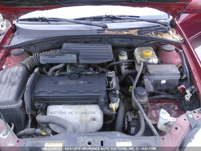 KL5JD56Z16K337596 - 2006 SUZUKI FORENZA RED photo 10